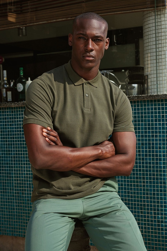 CGPM430- POLO B&C ORGÁNICO INSPIRE HOMBRE (Negro, S)