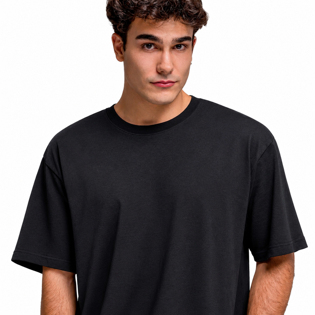 TSUAOVER - Camiseta Urban Oversize JHK (Negro, XS)