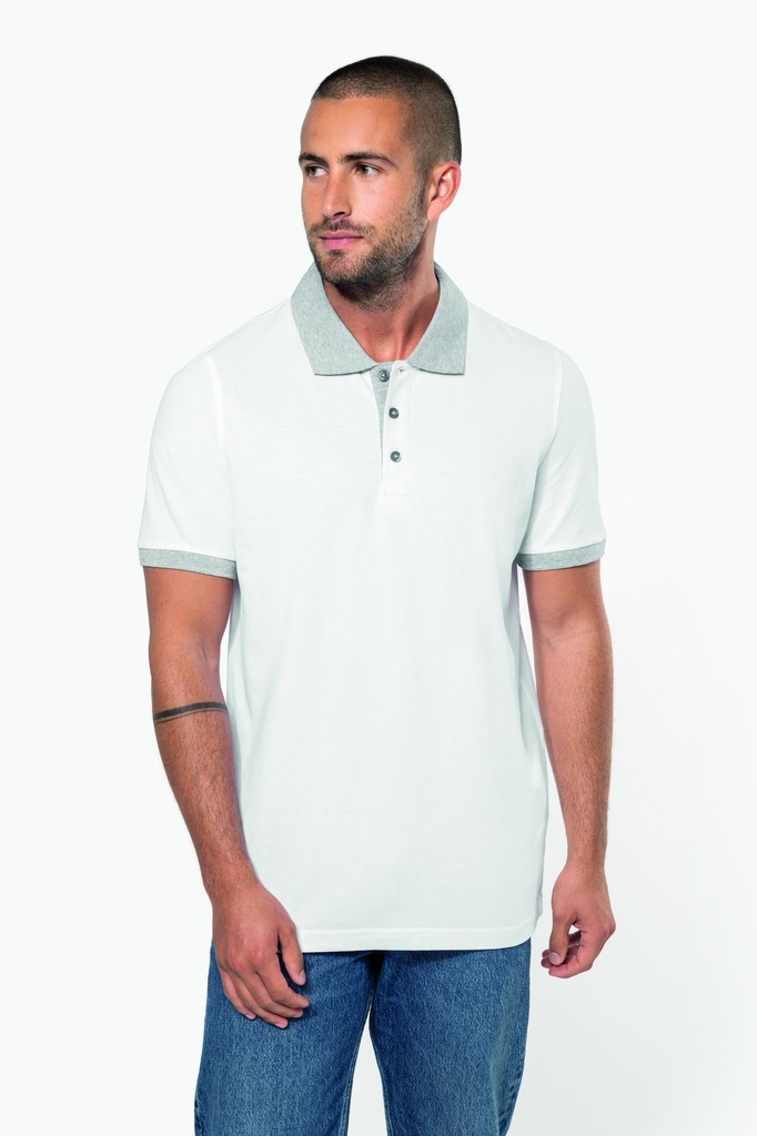 Polo piqué bicolor home