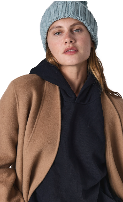 KP563 - Bonnet à pompon côtes 2x2 et revers unisexe