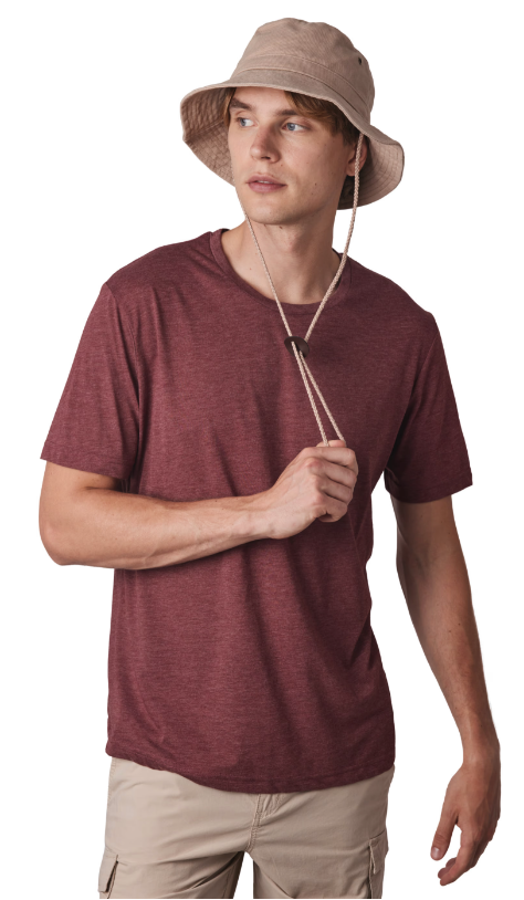 KP047 - Bob en sergé de coton cordon cuir unisexe (Broderie)