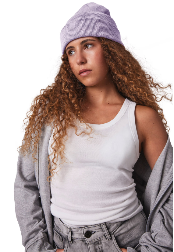 KP031 - Bonnet tricot double couche à revers unisexe