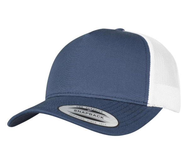 FL6506T - Casquette Trucker rétro bicolore snapback unisexe (Broderie)