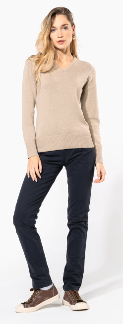 [K741] Pantalon chino femme Kariban K741