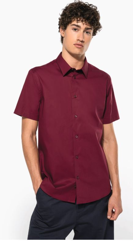 Chemise de service stretch homme manches courtes