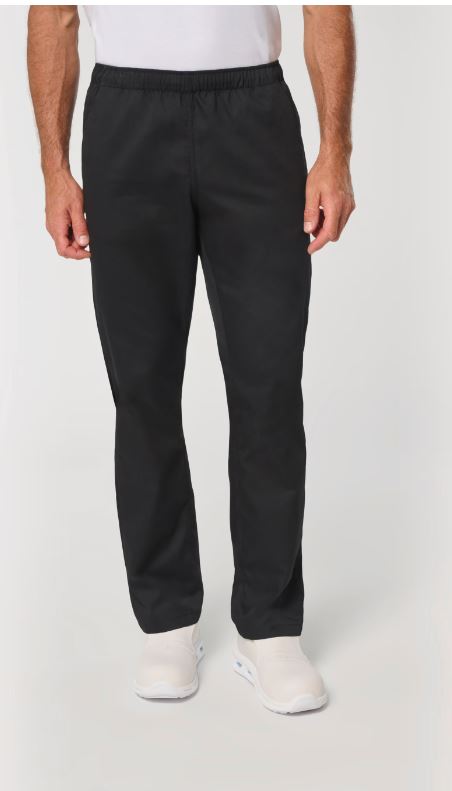 Pantalon de cuisine éco-responsable unisexe (Noir, XS)
