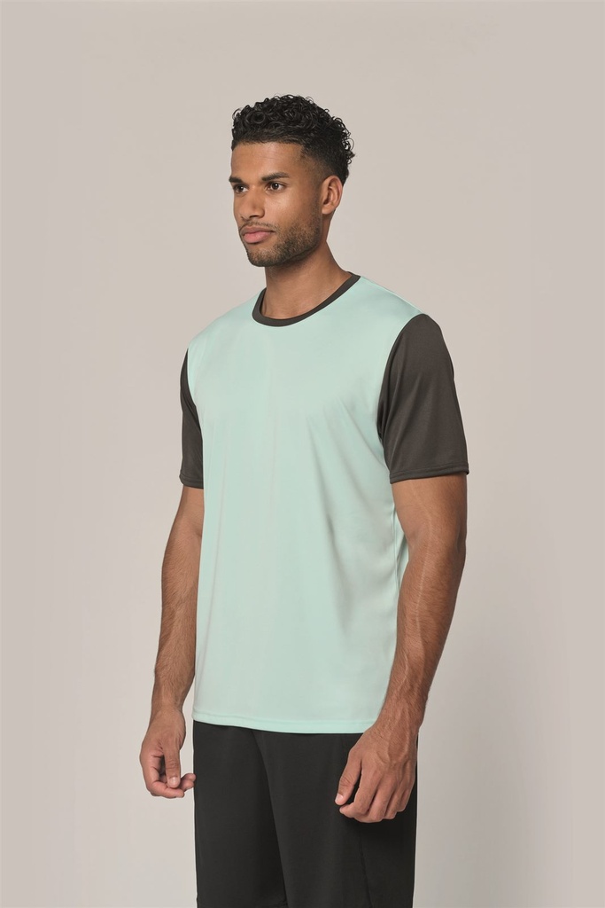 T-shirt multisport bicolore manches courtes unisexe - Proact (Orange / Black, XS)