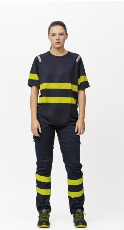 [C3223] Pantalón slim fit alta visibilidad Workteam C3223