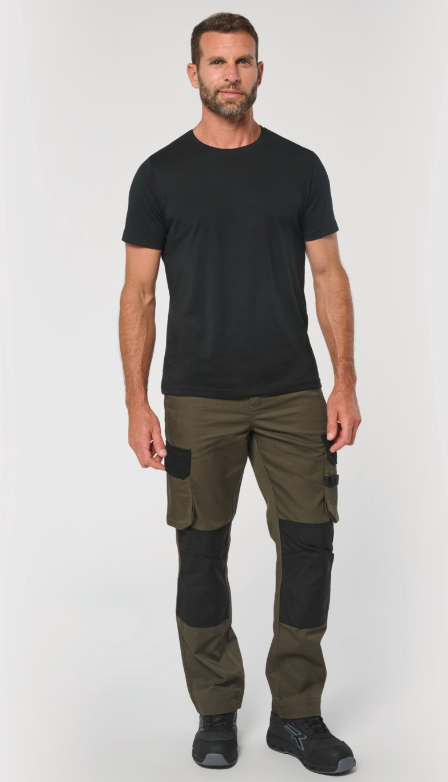Pantalon de travail bicolore WK742 (Rouge, XS)